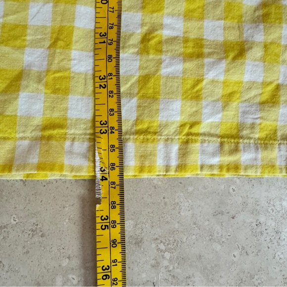 Madewell Yellow Check Gingham Long Sleeve Mini Womens Size L Shift Cotton Casual - Picture 13 of 14